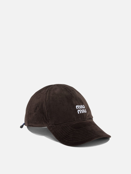 Baseball caps 100% cotton  Brown - Miu Miu Women | PDP | VIETTI Online Store | 2
