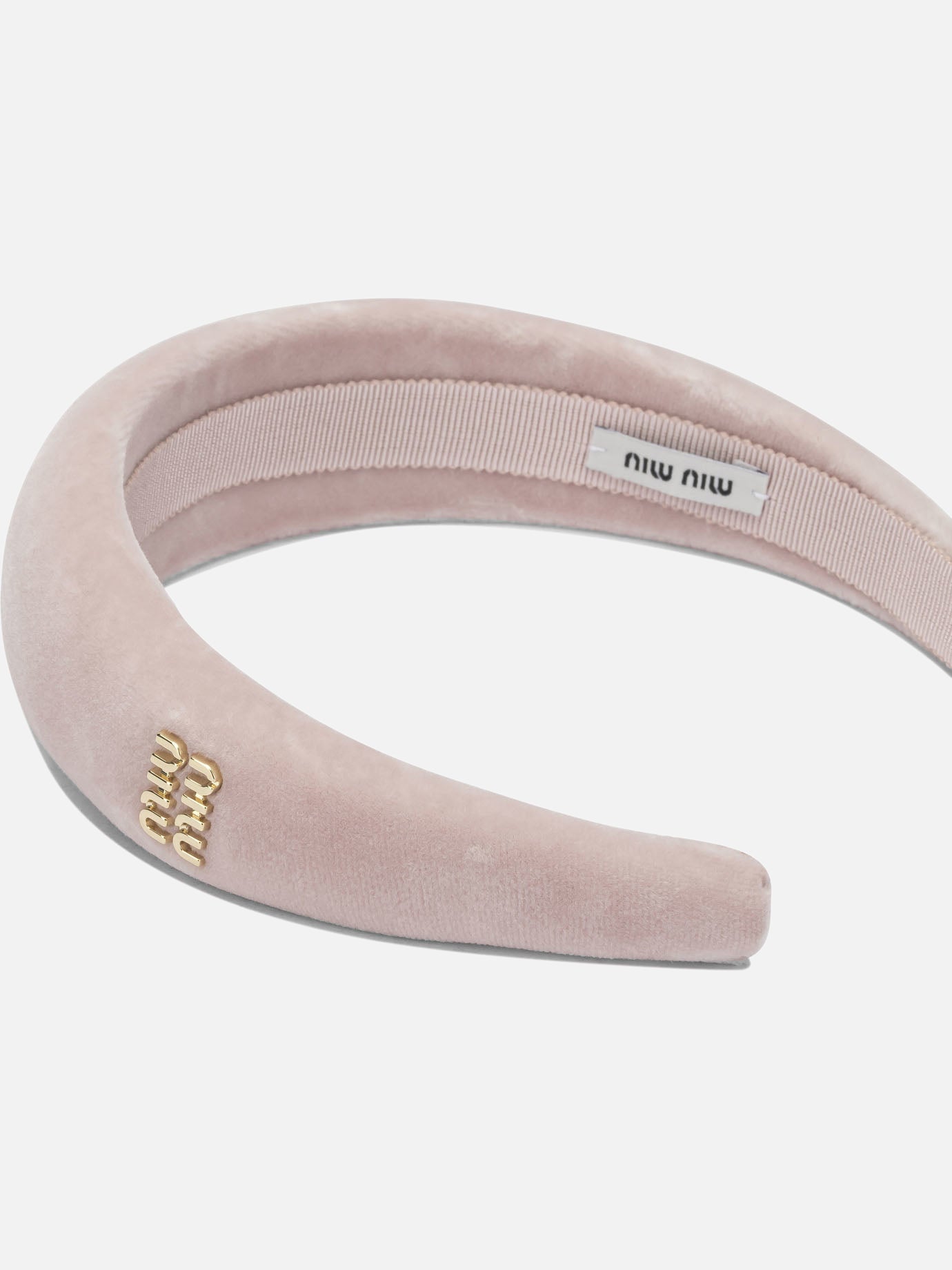 Headbands 100% cotton - 100% glass  Pink - Miu Miu Women | PDP | VIETTI Online Store | thumbnail_2