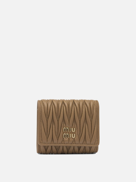 Wallets 100% lamb leather  Beige - Miu Miu Women | PDP | VIETTI Online Store 

