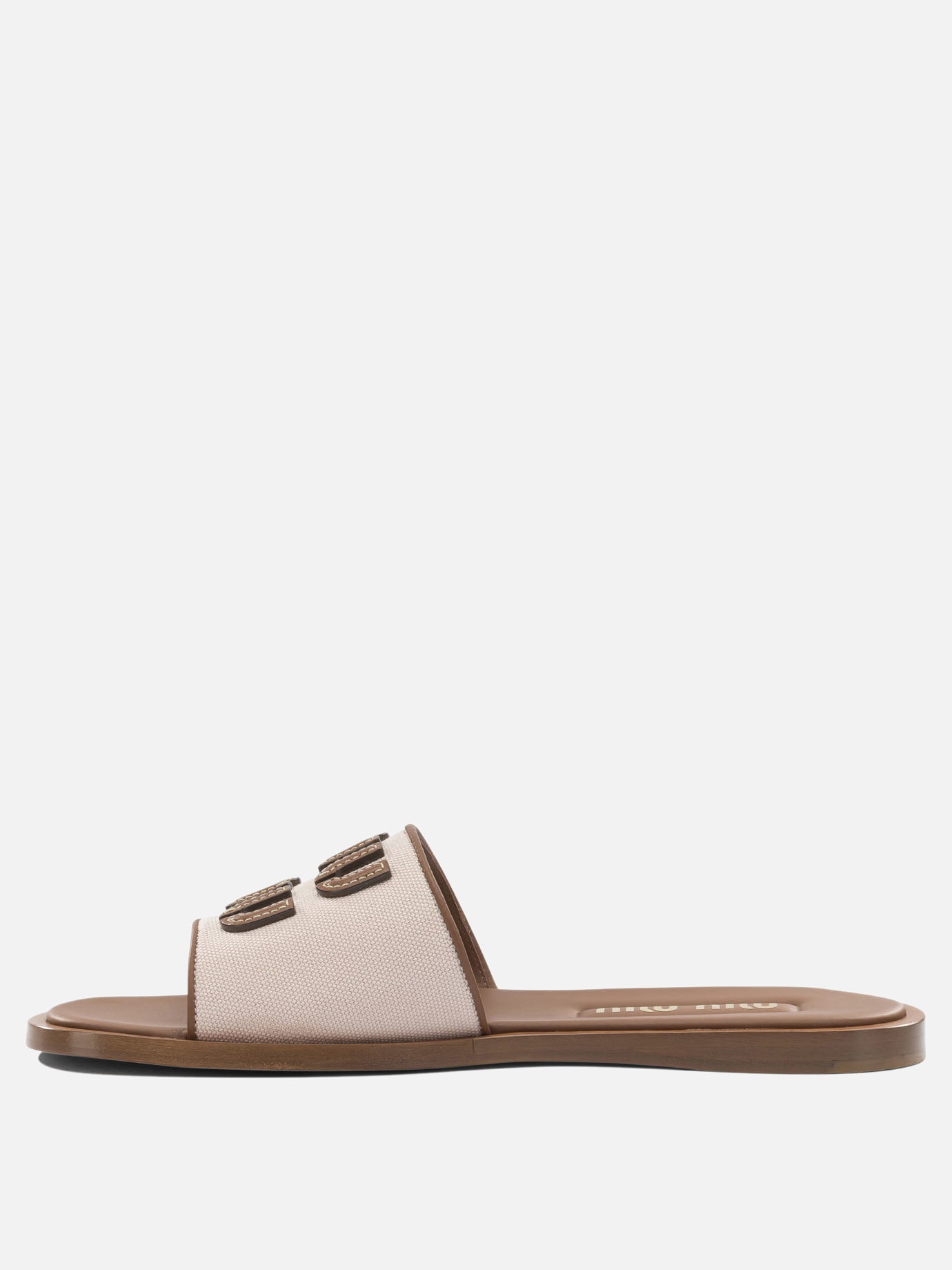 Flat sandals 100% cotton  Pink - Miu Miu Women | PDP | VIETTI Online Store | Zoom-Modal_3
