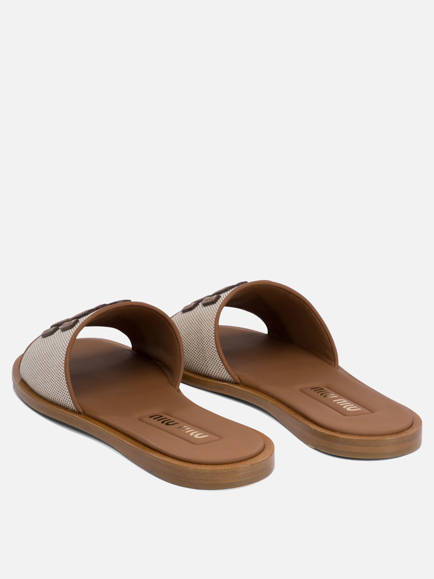Slides 100% cotton  Brown - Miu Miu Women | PDP | VIETTI Online Store | Zoom-Modal_4
