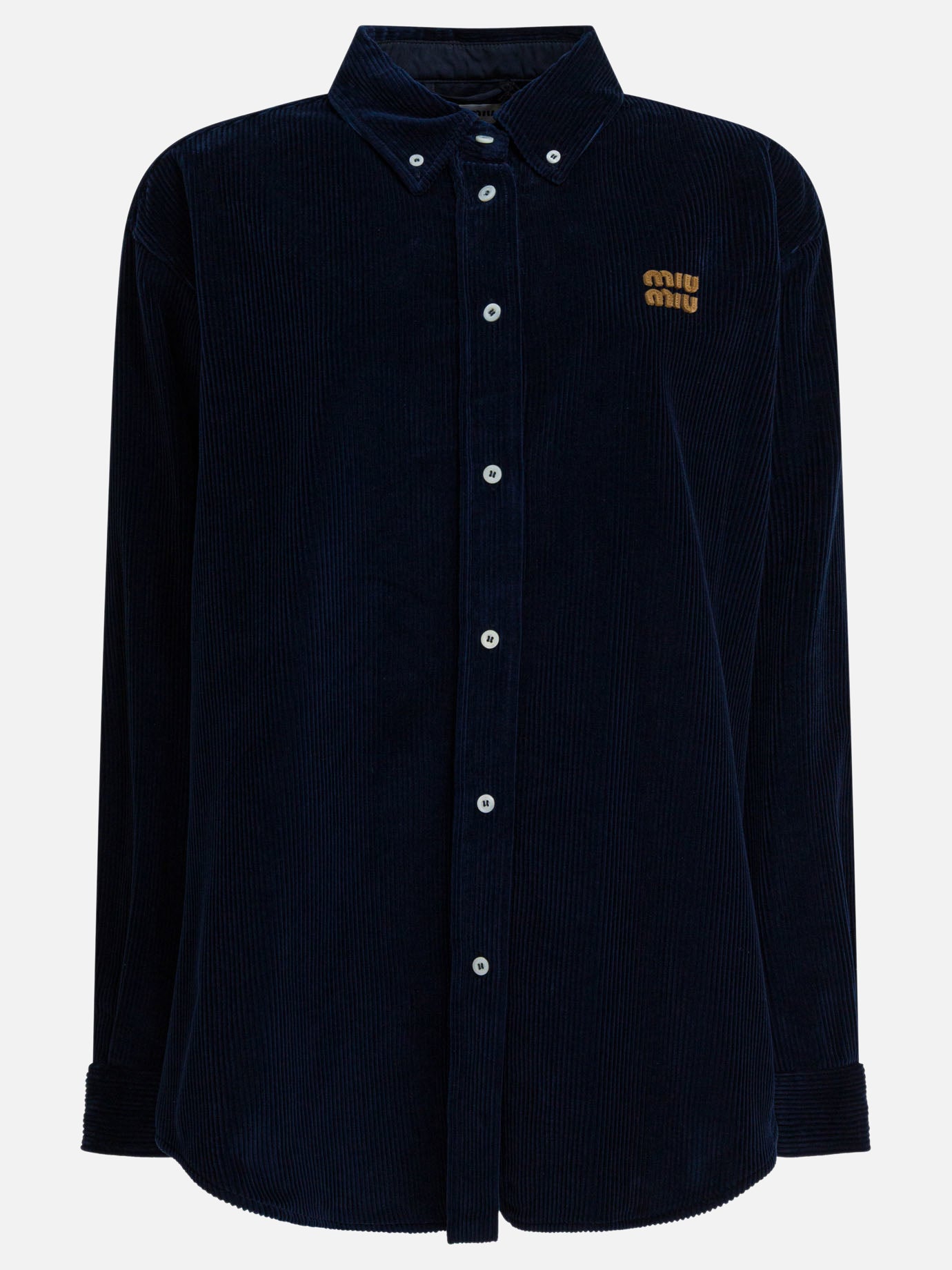 Casual shirts Logo  Blue - Miu Miu Women | PDP | VIETTI Online Store | thumbnail
