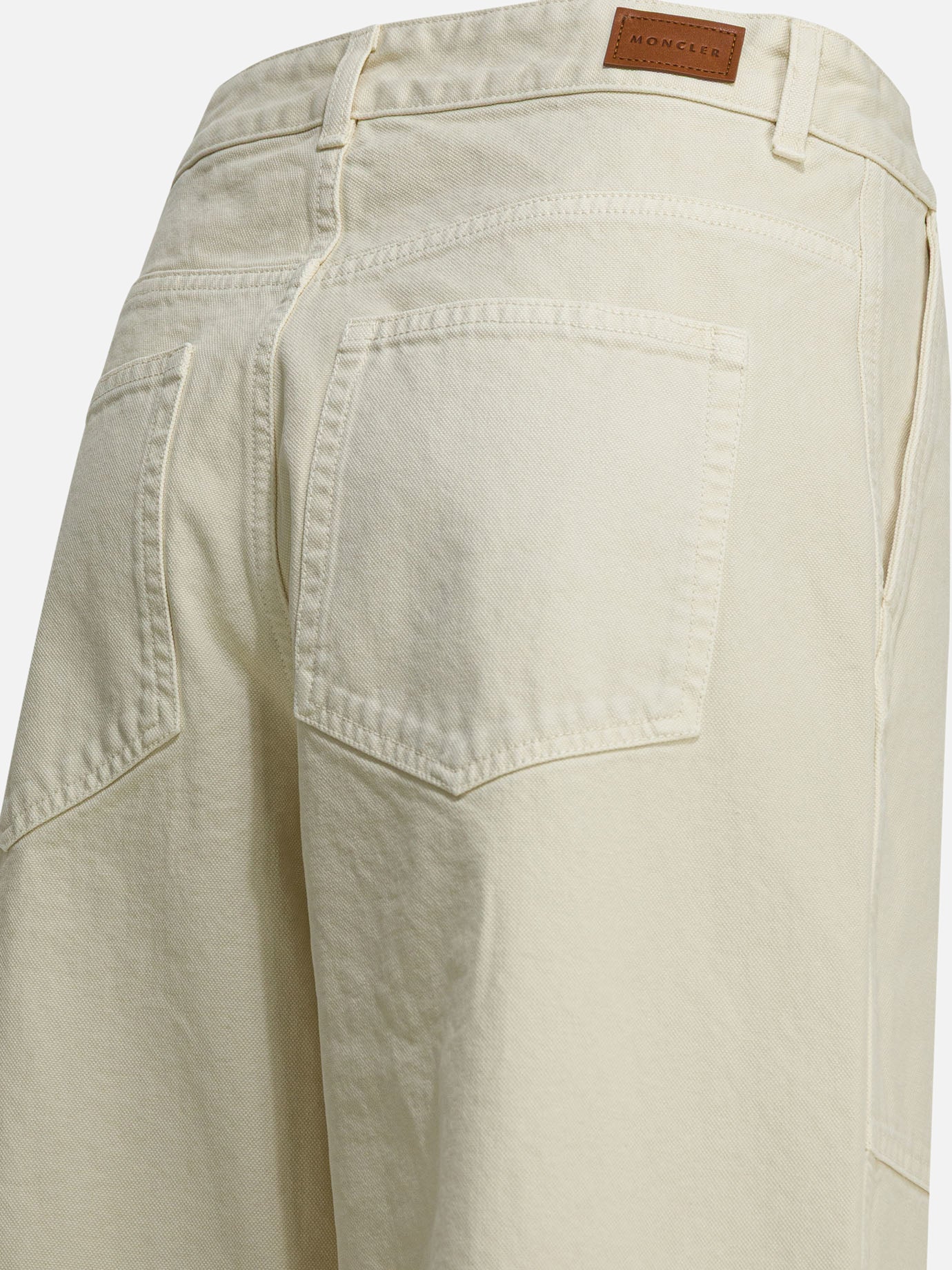 Leisure trousers Solid colour  Beige - Moncler Women | PDP | VIETTI Online Store | thumbnail_3