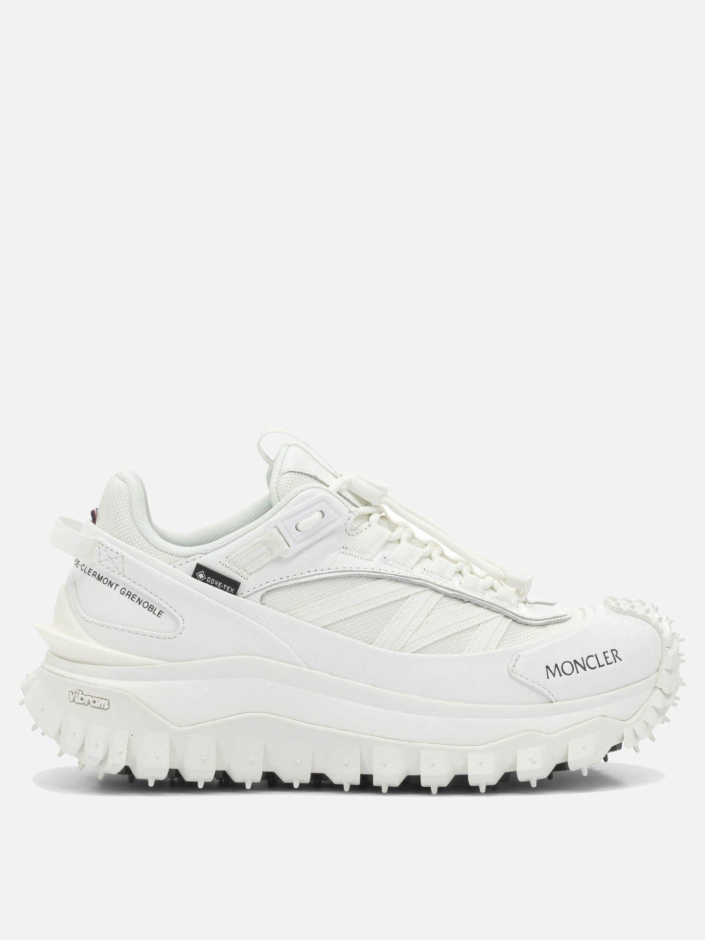 Low top sneakers 60% nylon 40% leather - 100% rubber  White - Moncler Women | PDP | VIETTI Online Store | Zoom-Modal
