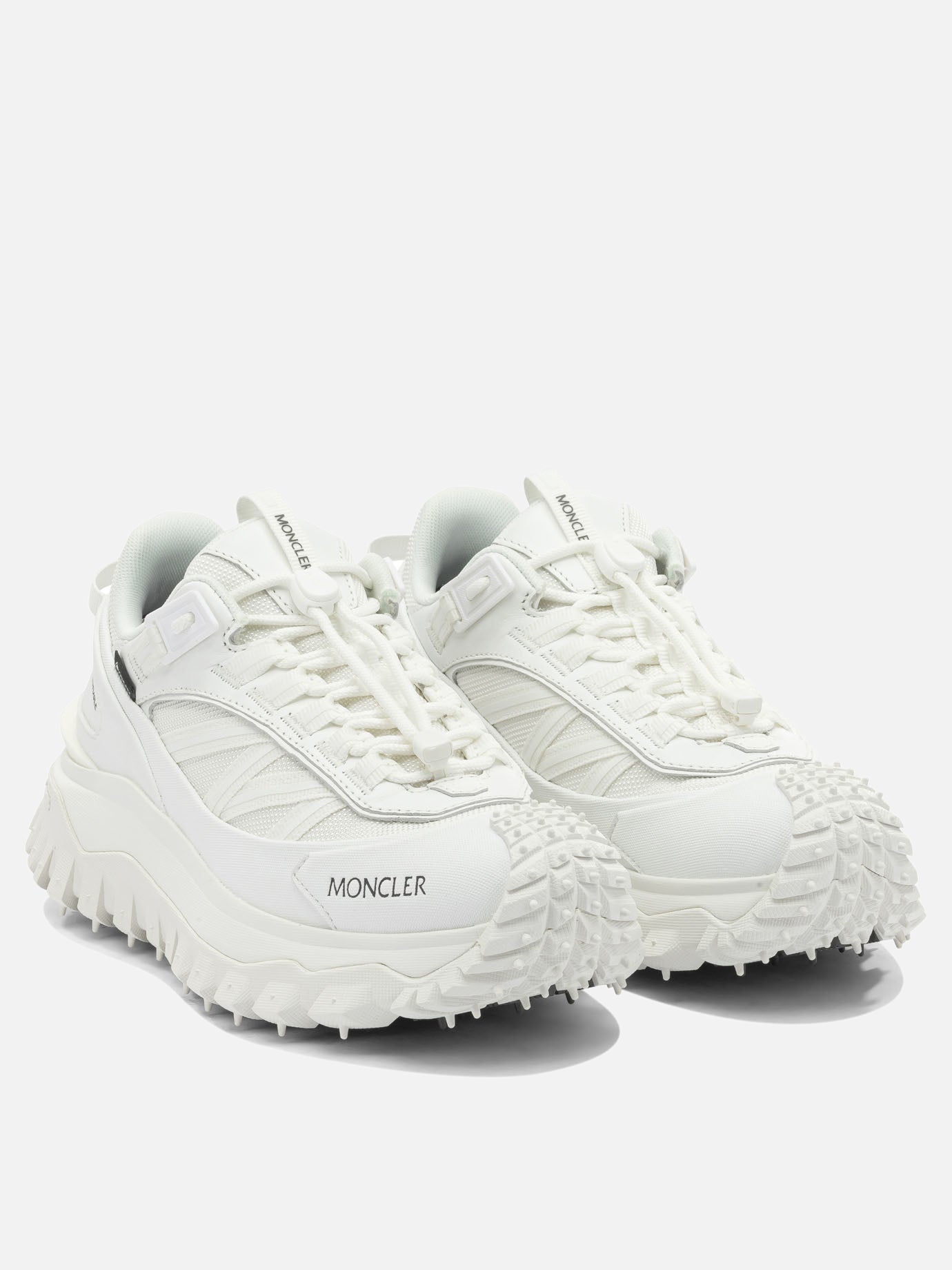 Low top sneakers 60% nylon 40% leather - 100% rubber  White - Moncler Women | PDP | VIETTI Online Store | thumbnail_2