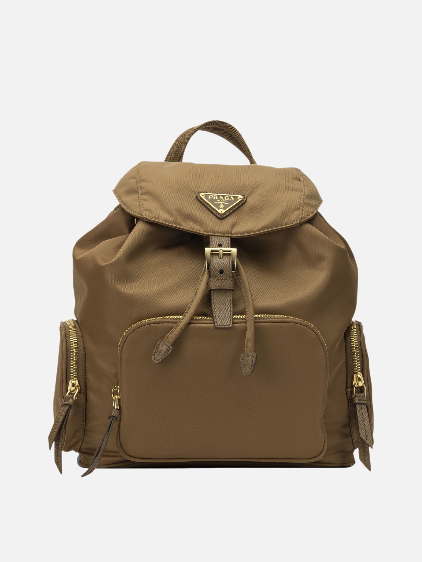 Casual backpacks 100% recycled polyamide  Brown - Prada Women | PDP | VIETTI Online Store | Zoom-Modal
