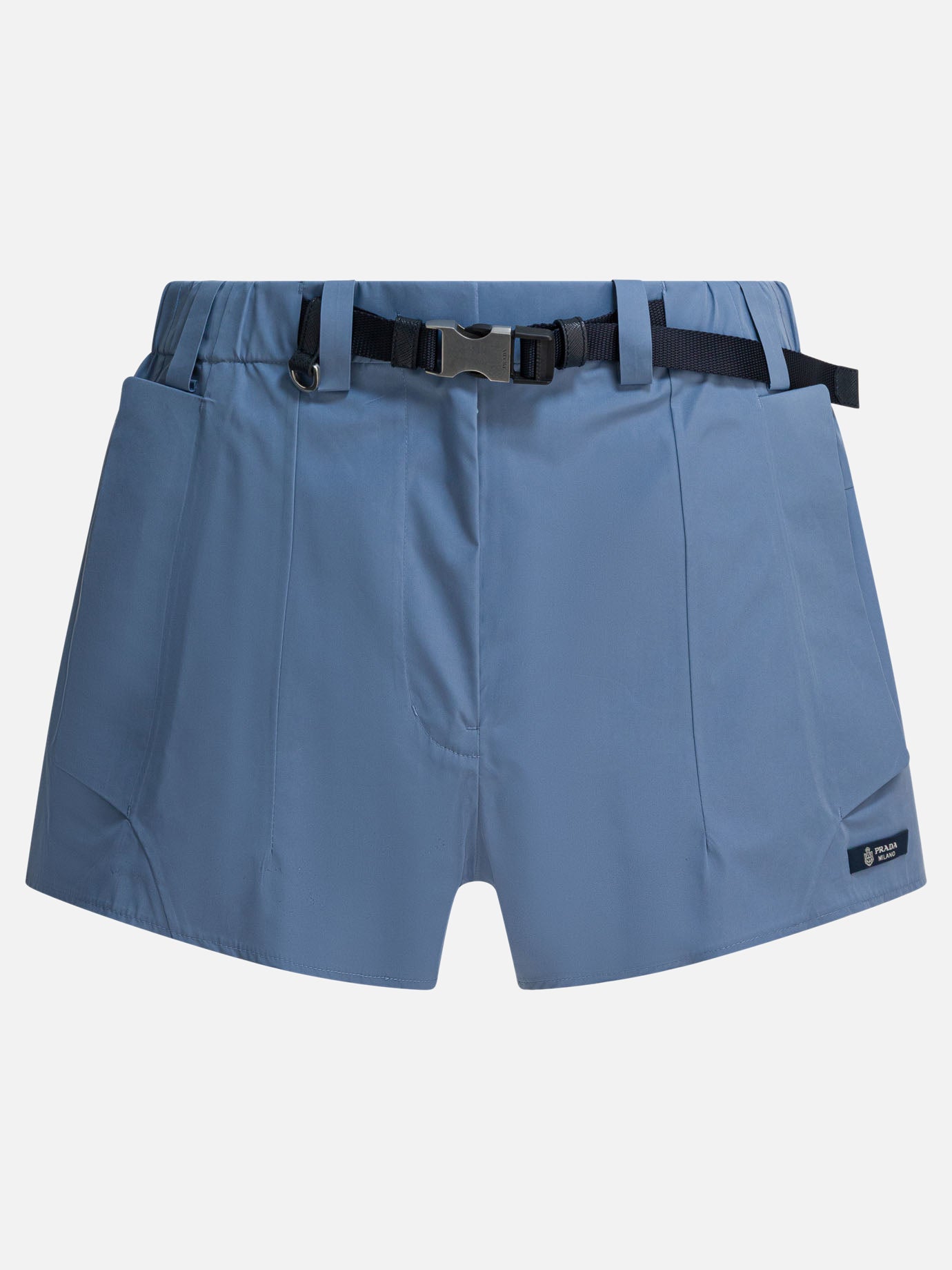 Technical shorts Solid colour  Light blue - Prada Women | PDP | VIETTI Online Store | Zoom-Modal
