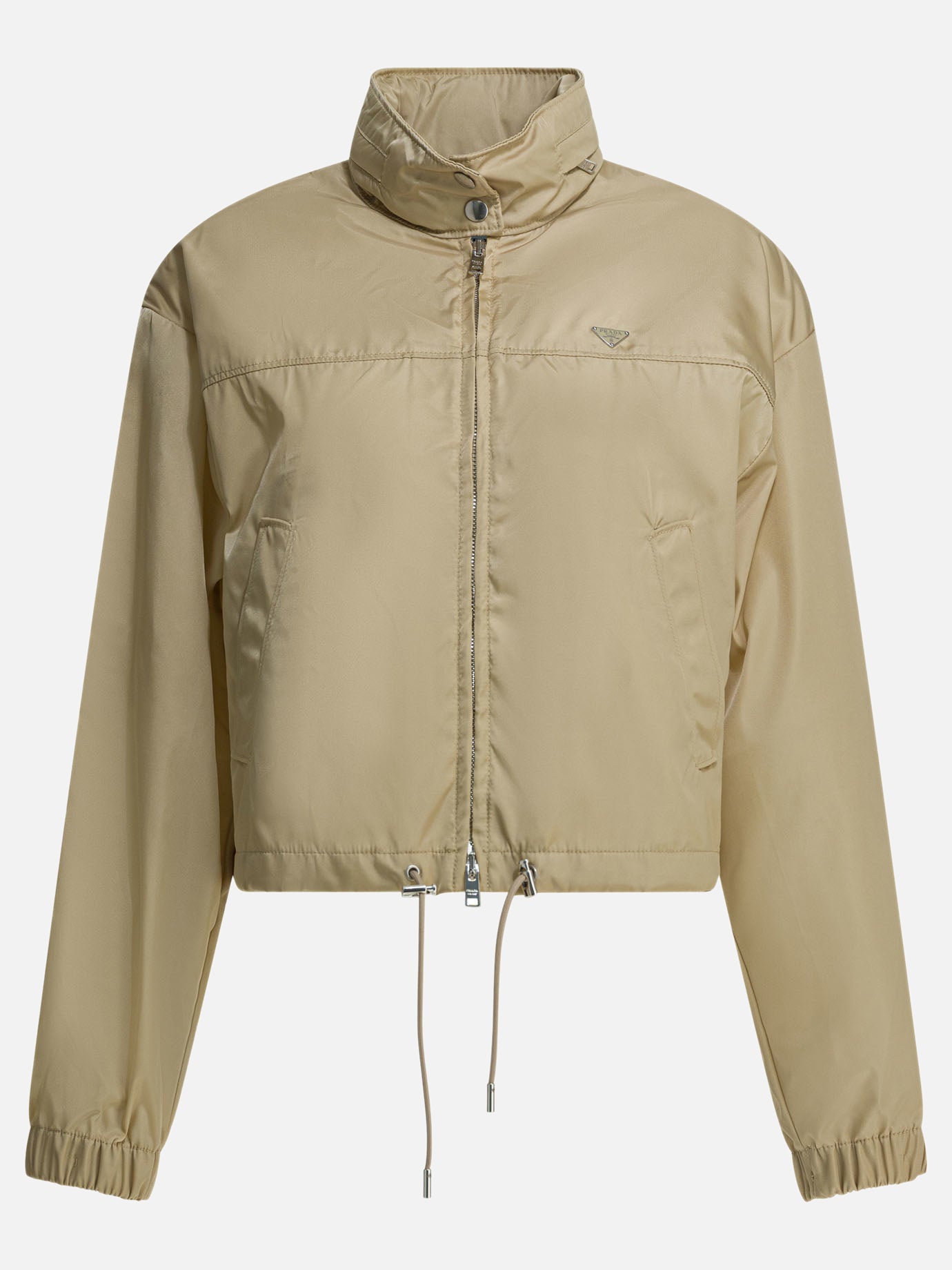Quilted & Utility Jackets Logo  Beige - Prada Women | PDP | VIETTI Online Store | thumbnail