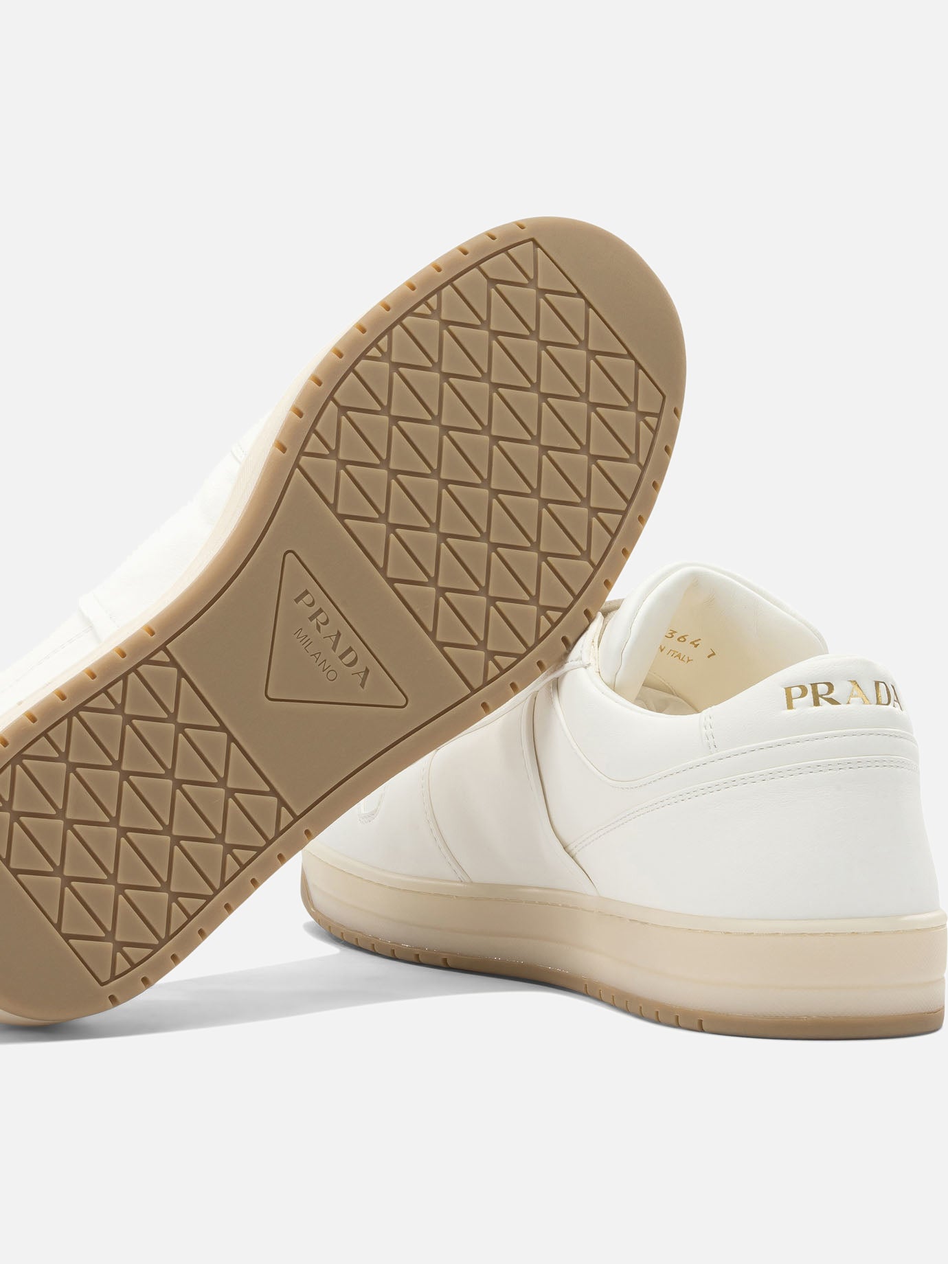 Low top sneakers 100% lamb leather  White - Prada Men | PDP | VIETTI Online Store | thumbnail_5