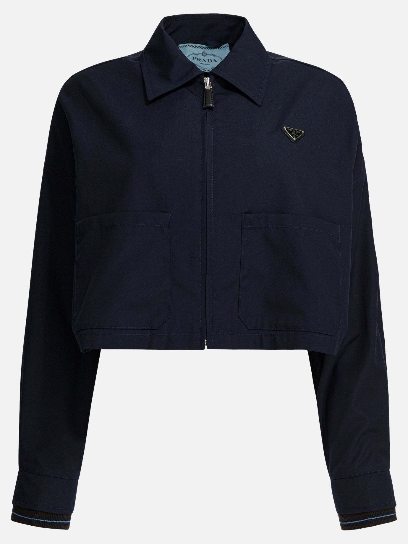 Overshirt jackets Logo  Blue - Prada Women | PDP | VIETTI Online Store | thumbnail