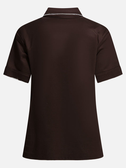 Polo shirts with buttons Solid colour  Brown - Prada Women | PLP | VIETTI Online Store | 2
