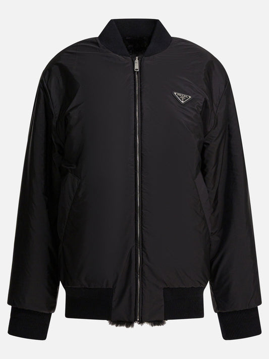 Bomber jackets Logo  Black - Prada Women | PDP | VIETTI Online Store | 2

