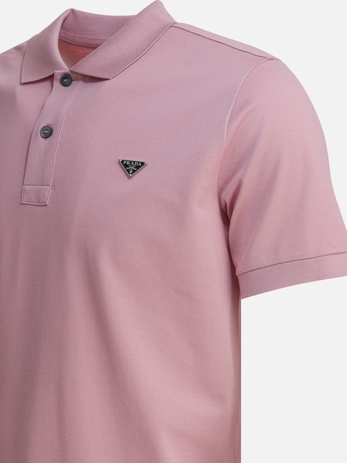 Polo shirts with buttons Logo  Pink - Prada Men | PDP | VIETTI Online Store | thumbnail_4