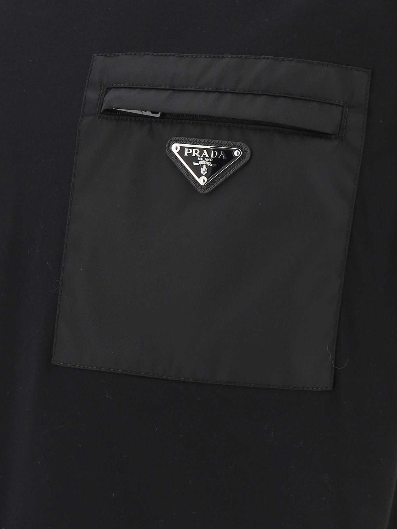 Crewneck t-shirts Logo  Black - Prada Men | PDP | VIETTI Online Store | Zoom-Modal_4

