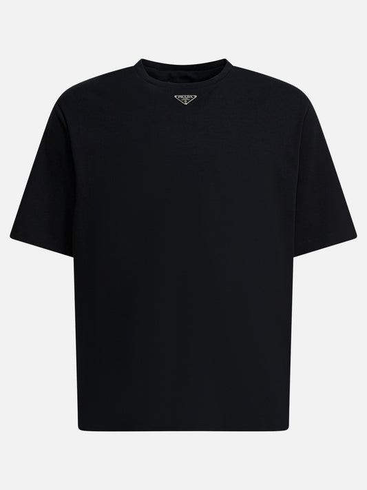 Crewneck t-shirts Logo  Black - Prada Men | PDP | VIETTI Online Store 

