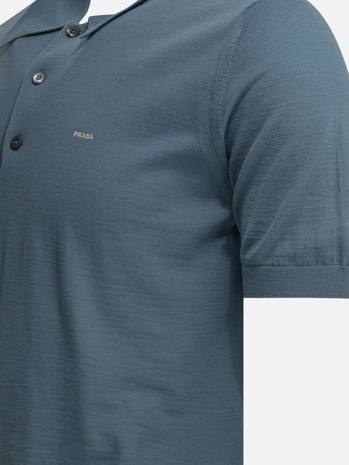 Polo sweater Logo  Blue - Prada Men | PDP | VIETTI Online Store | thumbnail_4