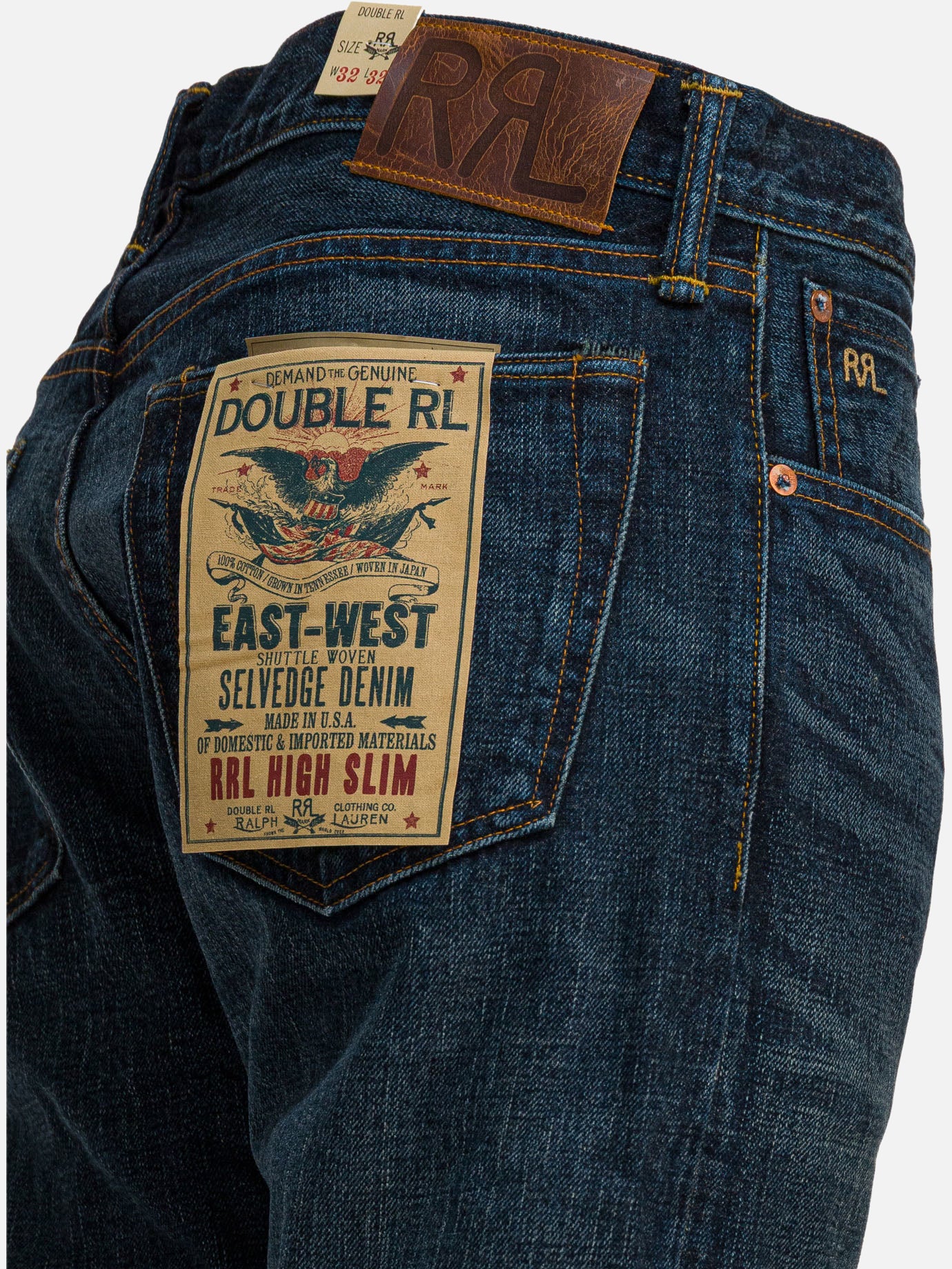 Straight-leg jeans Solid colour  Blue - RRL by Ralph Lauren Men | PDP | VIETTI Online Store | Zoom-Modal_4
