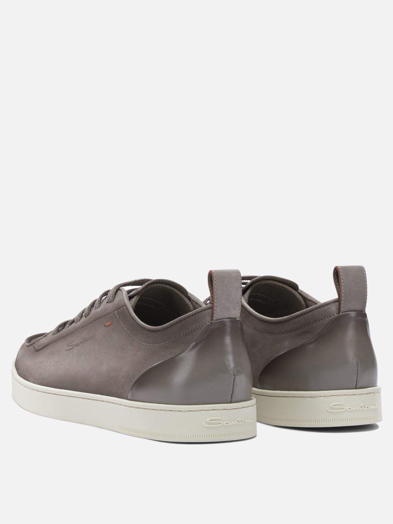 Low top sneakers 100% leather  Beige - Santoni Men | PDP | VIETTI Online Store | thumbnail_4
