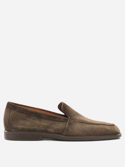 Loafers 100% suede - 100% rubber  Brown - Santoni Men | VIETTI Online Store 

