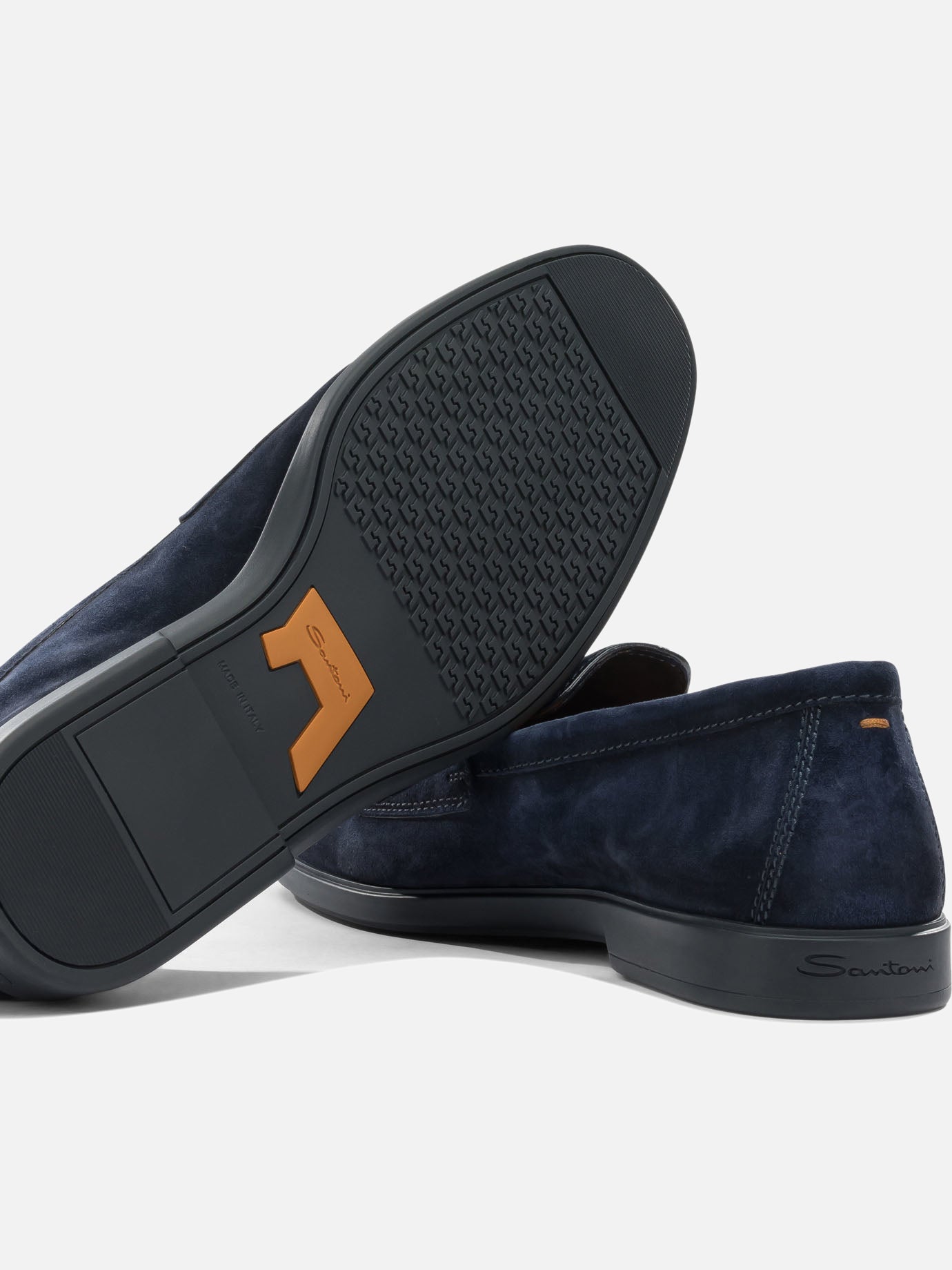 Loafers 100% suede - 100% rubber  Blue - Santoni Men | PDP | VIETTI Online Store | Zoom-Modal_5
