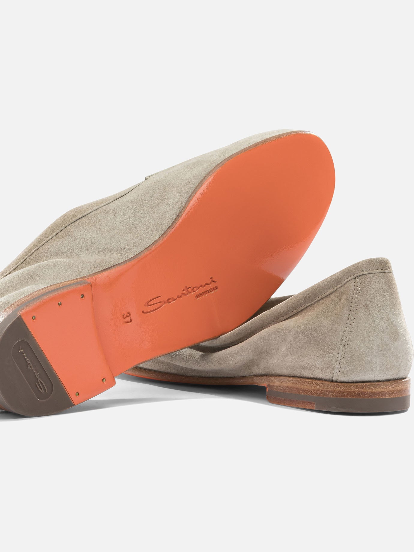 Loafers 100% suede - 100% leather  Beige - Santoni Women | PDP | VIETTI Online Store | Zoom-Modal_5
