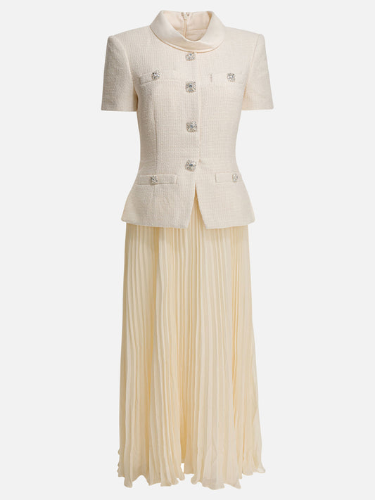 Midi dresses Solid colour  White - Self-portrait Women | VIETTI Online Store 
