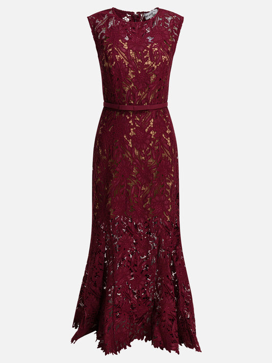 Midi dresses Solid colour  Red - Self-portrait Women | VIETTI Online Store 
