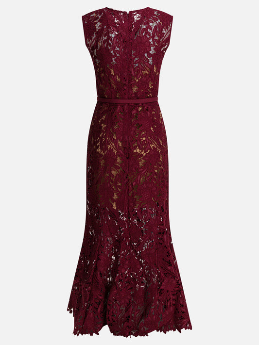 Midi dresses Solid colour  Red - Self-portrait Women | VIETTI Online Store | 2
