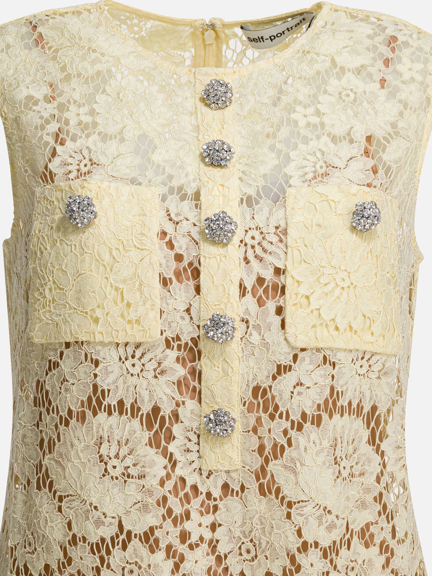 Mini dresses Solid colour  Yellow - Self-portrait Women | PDP | VIETTI Online Store | Zoom-Modal_3
