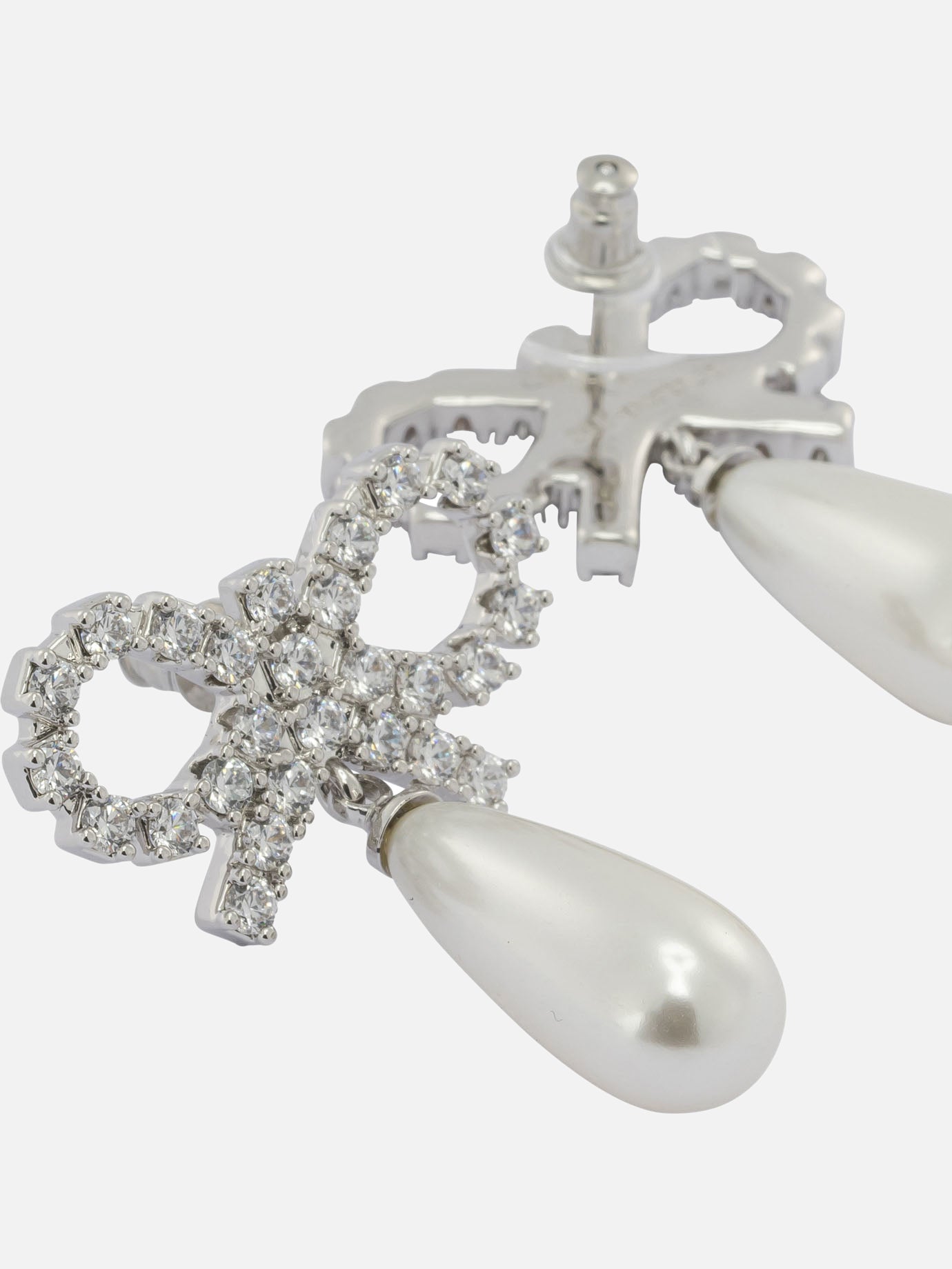 Earrings 100% brass  White - Self-portrait Women | PDP | VIETTI Online Store | thumbnail_2