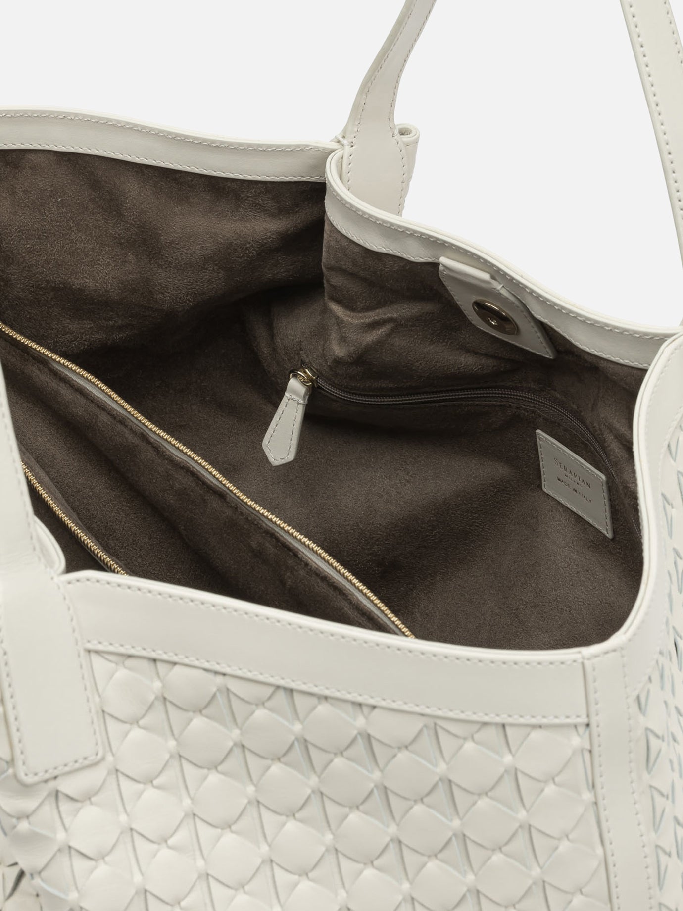 Large bags 100% nappa leather  White - Serapian Women | PDP | VIETTI Online Store | thumbnail_5