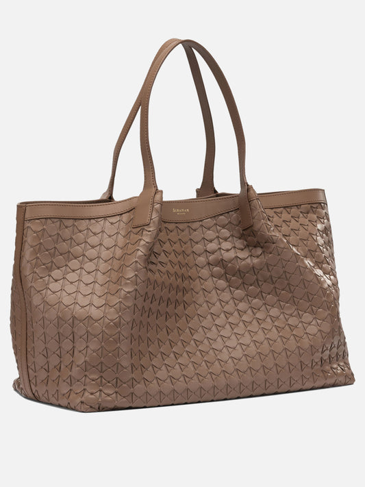 Large bags 100% nappa leather  Brown - Serapian Women | PDP | VIETTI Online Store | 2

