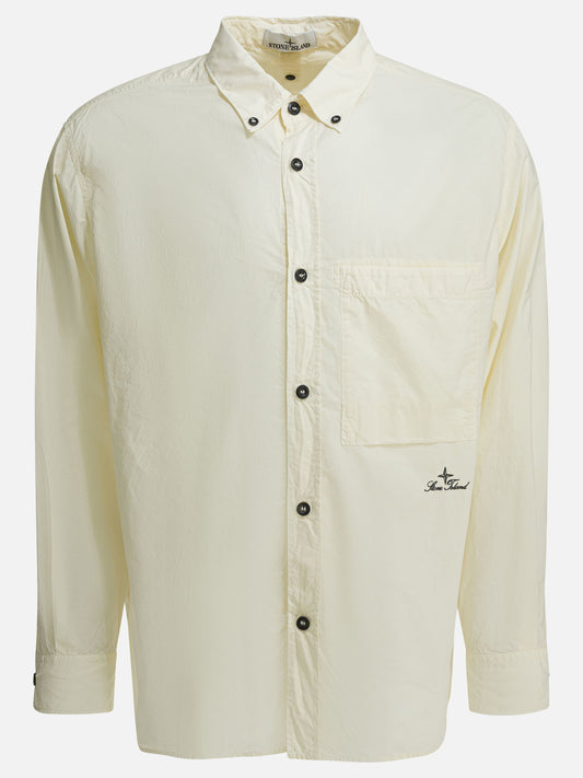 Casual shirts Logo  White - Stone Island Men | PLP | VIETTI Online Store 
