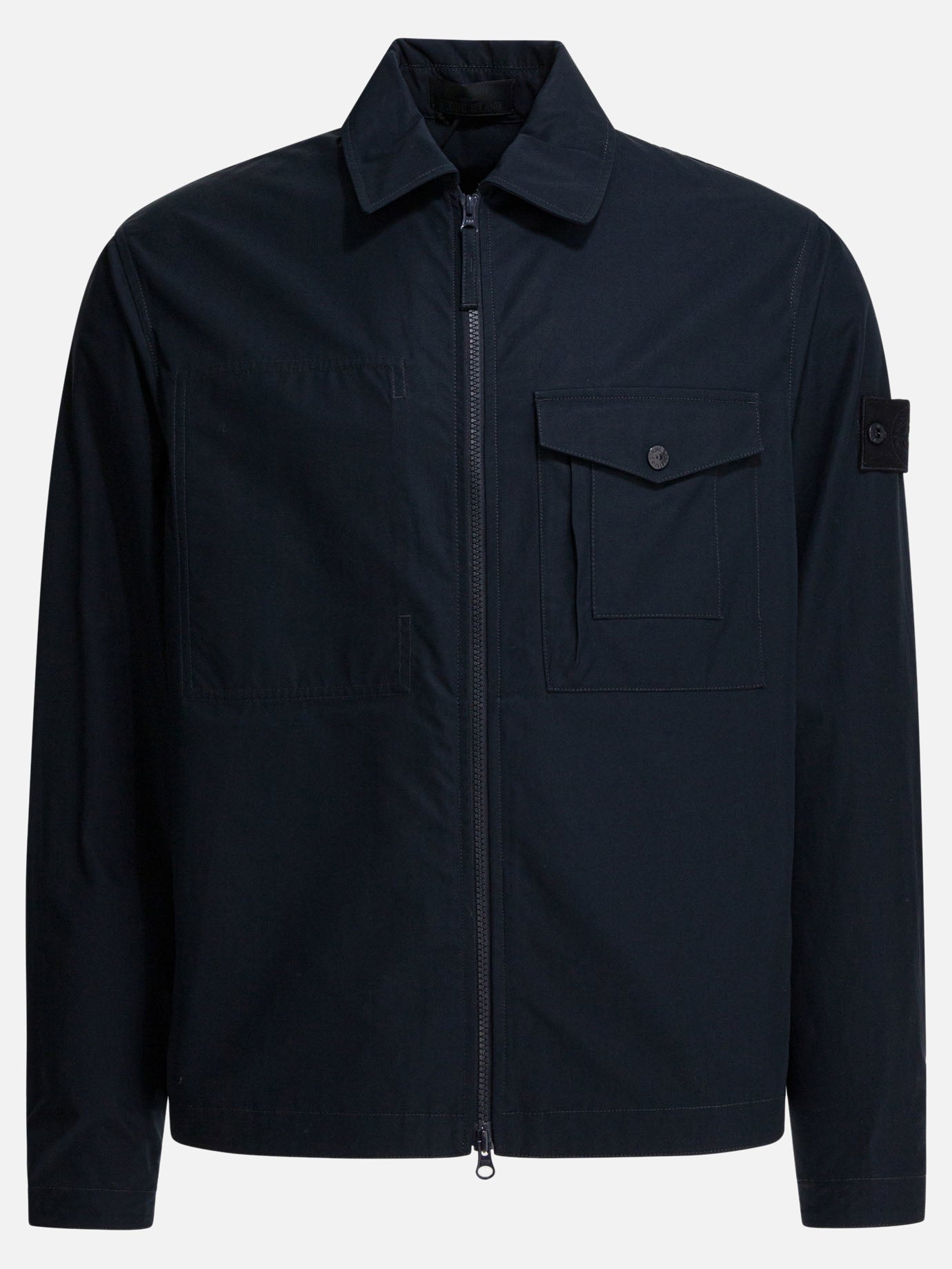 Quilted & Utility Jackets Solid colour  Blue - Stone Island Men | PDP | VIETTI Online Store | Zoom-Modal
