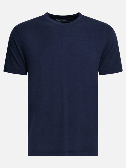 Crewneck t-shirts Solid colour  Blue - Tom Ford Men | PDP | VIETTI Online Store 
