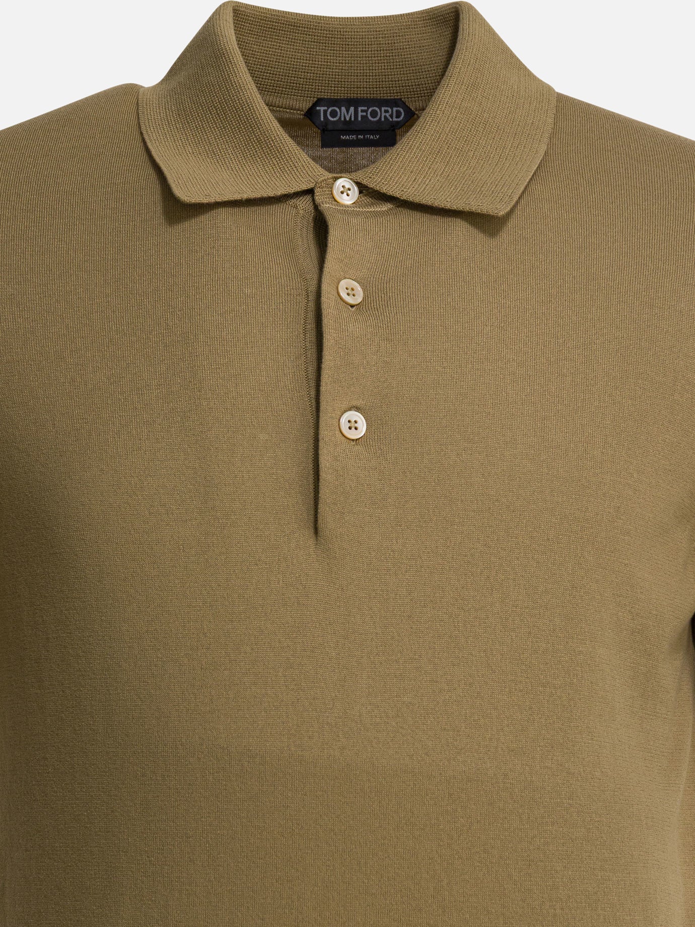 Polo shirts with buttons Solid colour  Beige - Tom Ford Men | PDP | VIETTI Online Store | thumbnail_3