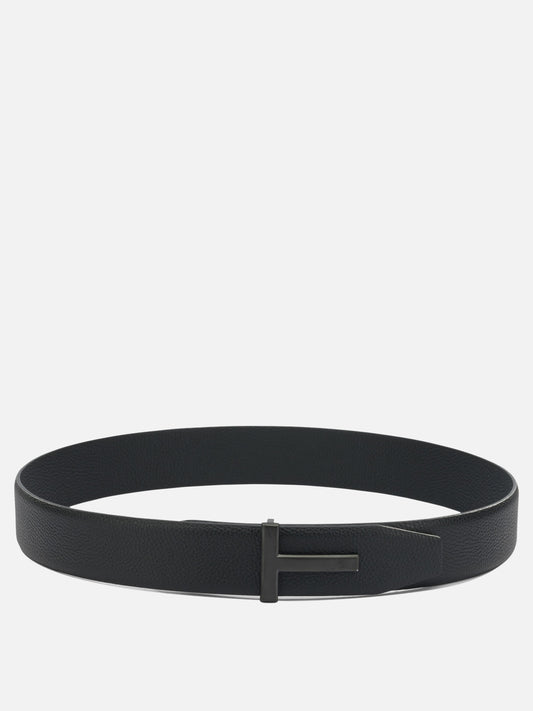 Leather belts 100% calf leather - 100% calf leather  Black - Tom Ford Men | PLP | VIETTI Online Store 

