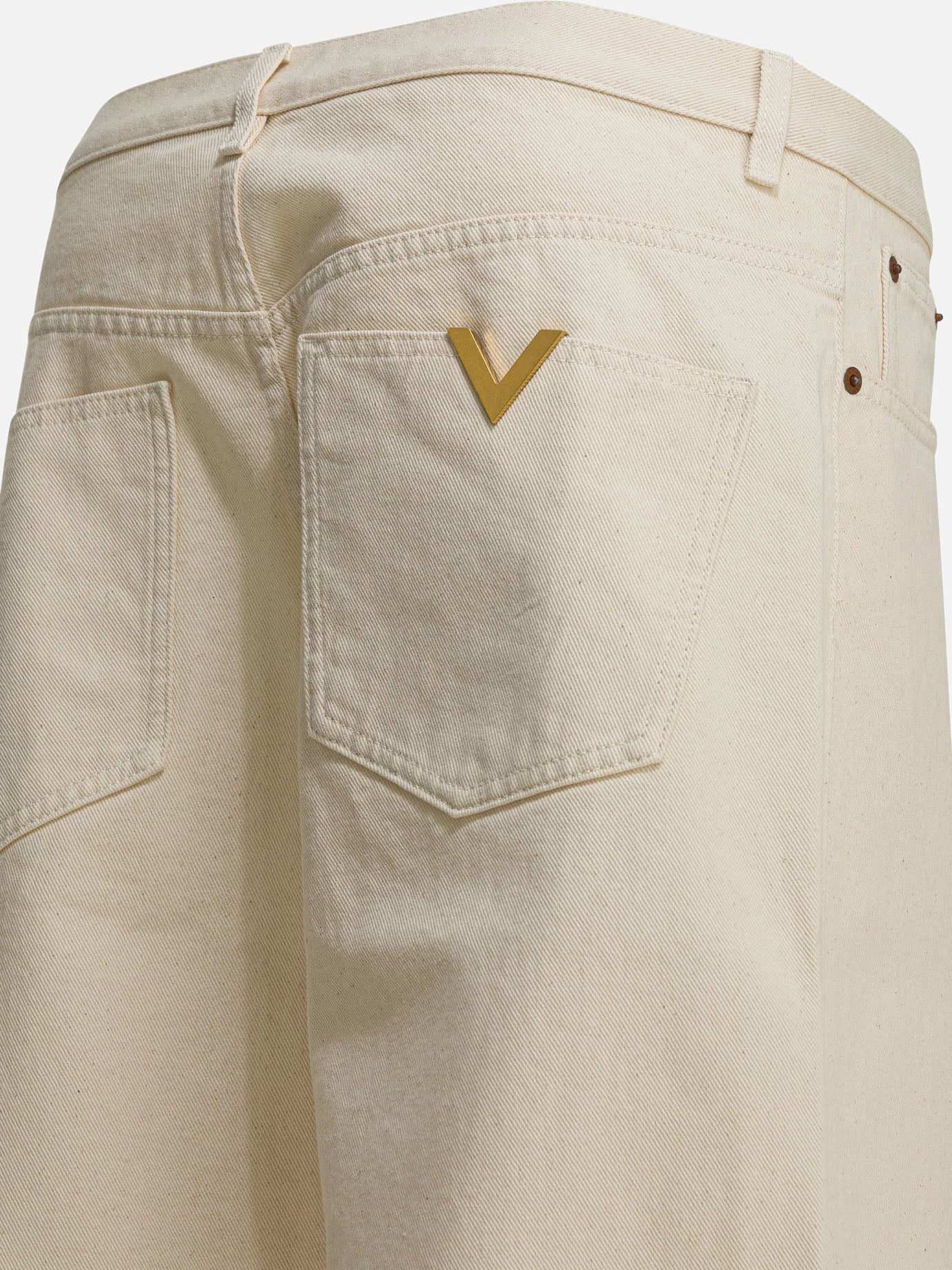 Straight-leg jeans 100% cotton  White - Valentino Men | PDP | VIETTI Online Store | thumbnail_4