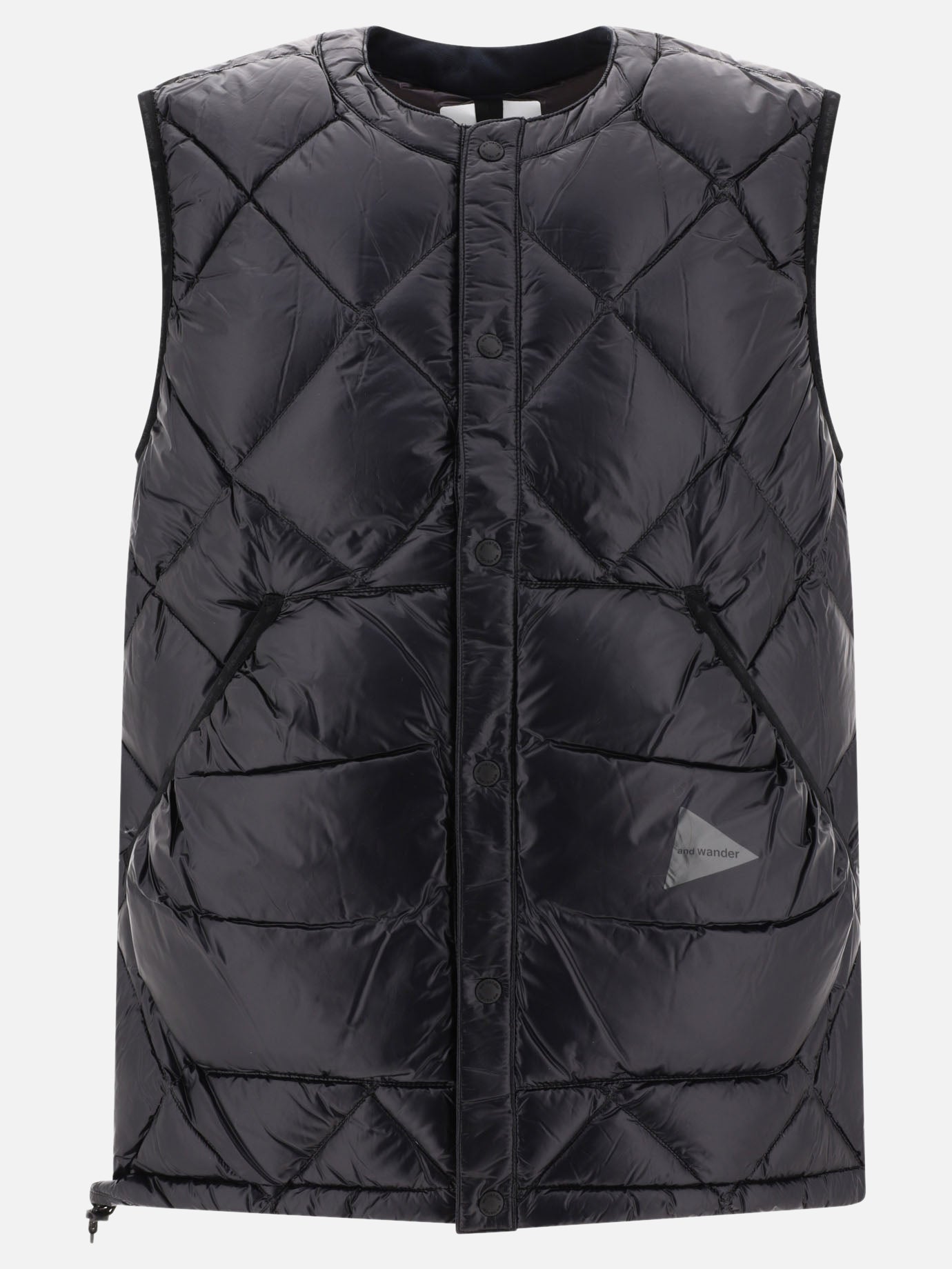 Vest jackets 100% nylon - Padding: down and feather  Black - and Wander Men | PDP | VIETTI Online Store | Zoom-Modal
