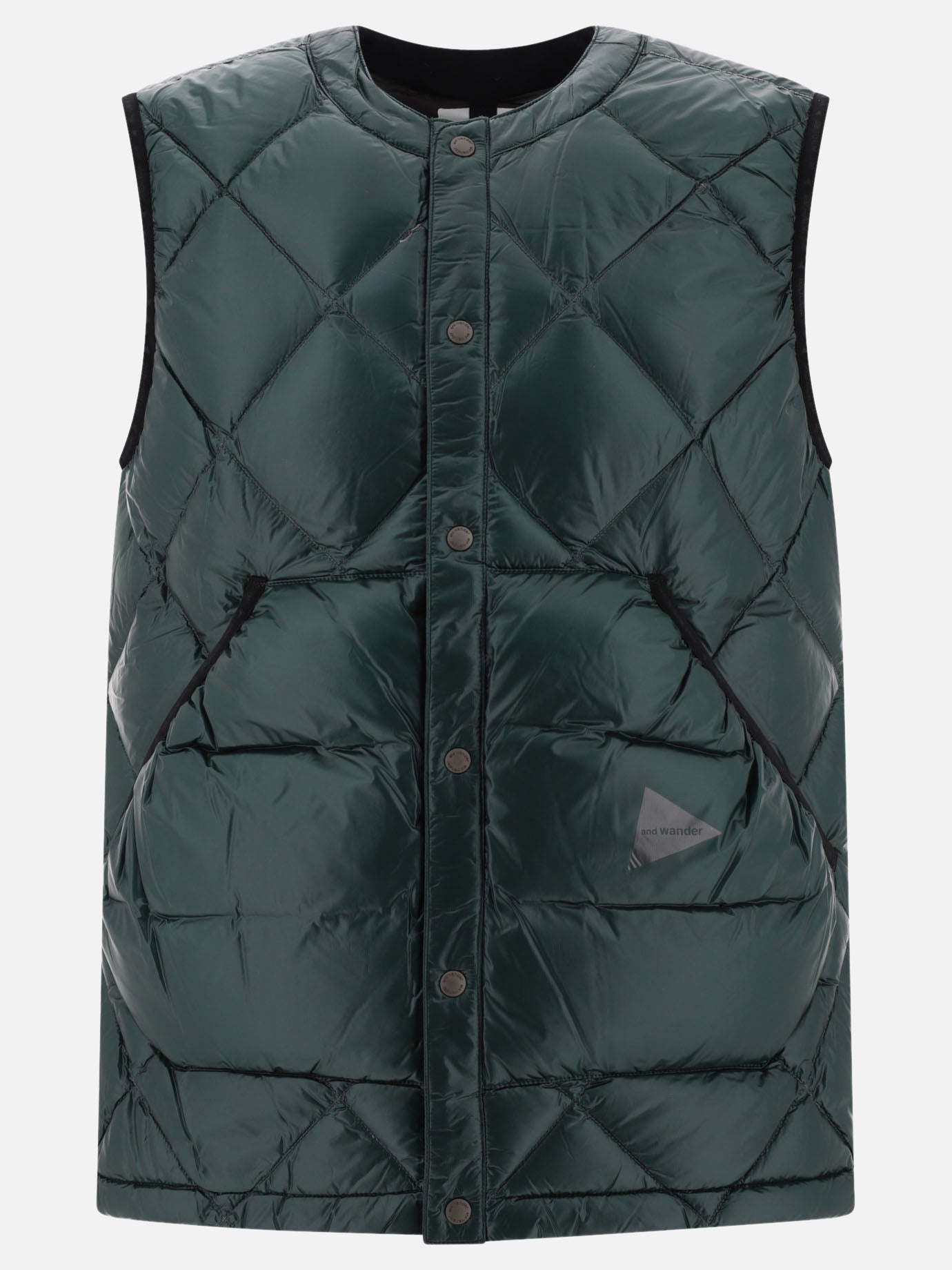 Vest jackets 100% nylon - Padding: down and feather  Green - and Wander Men | PDP | VIETTI Online Store | thumbnail