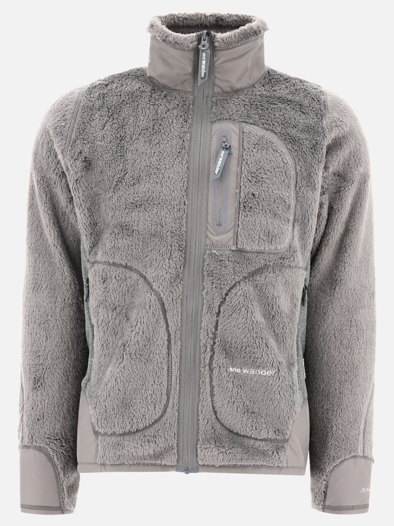 Fleece jackets 100% polyester  Grey - and Wander Men | PDP | VIETTI Online Store | Zoom-Modal
