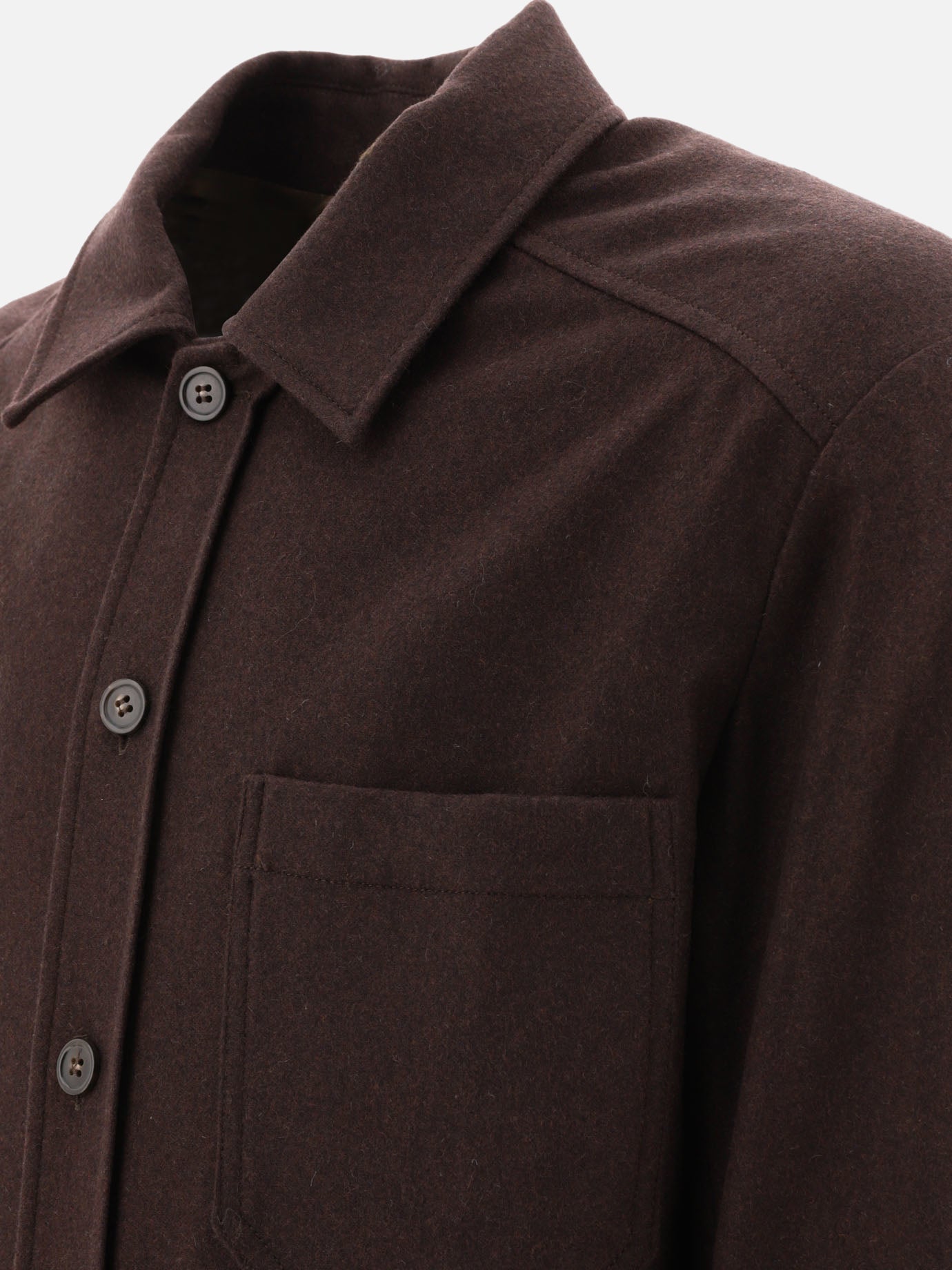Overshirt jackets 70% lana 25% poliammide 5% poliestere  Brown - A.P.C. Men | PDP | VIETTI Online Store | thumbnail_4