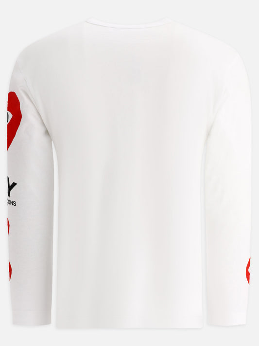 Crewneck t-shirts 100% cotton  White - Comme Des Garçons Play Men | PLP | VIETTI Online Store | 2
