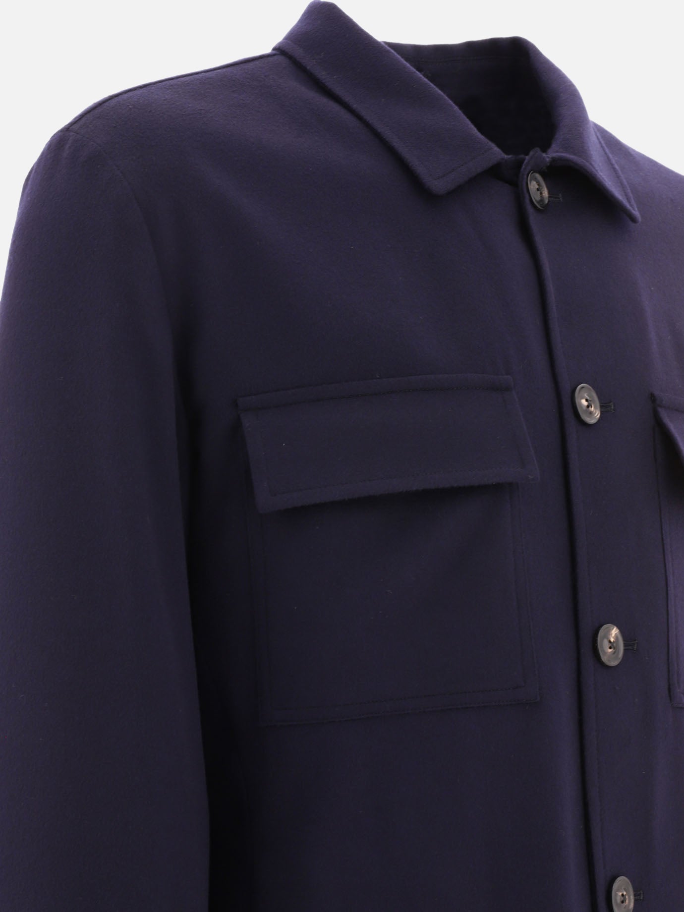 Overshirt jackets 94% wool 6% cashmere  Blue - Lardini Men | PDP | VIETTI Online Store | Zoom-Modal_4
