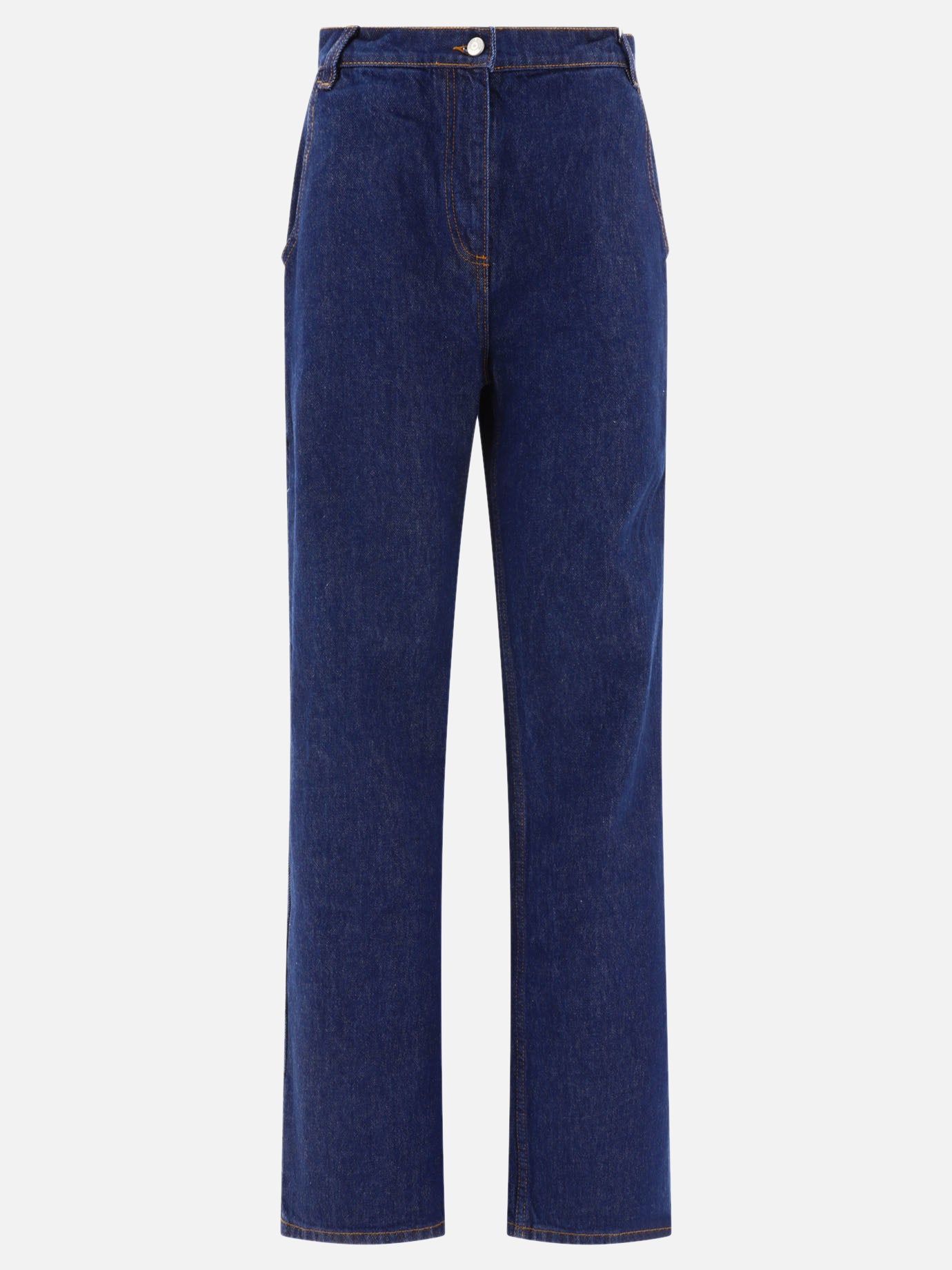 Straight-leg jeans 100% cotton  Blue - Magda Butrym Women | PDP | VIETTI Online Store | Zoom-Modal
