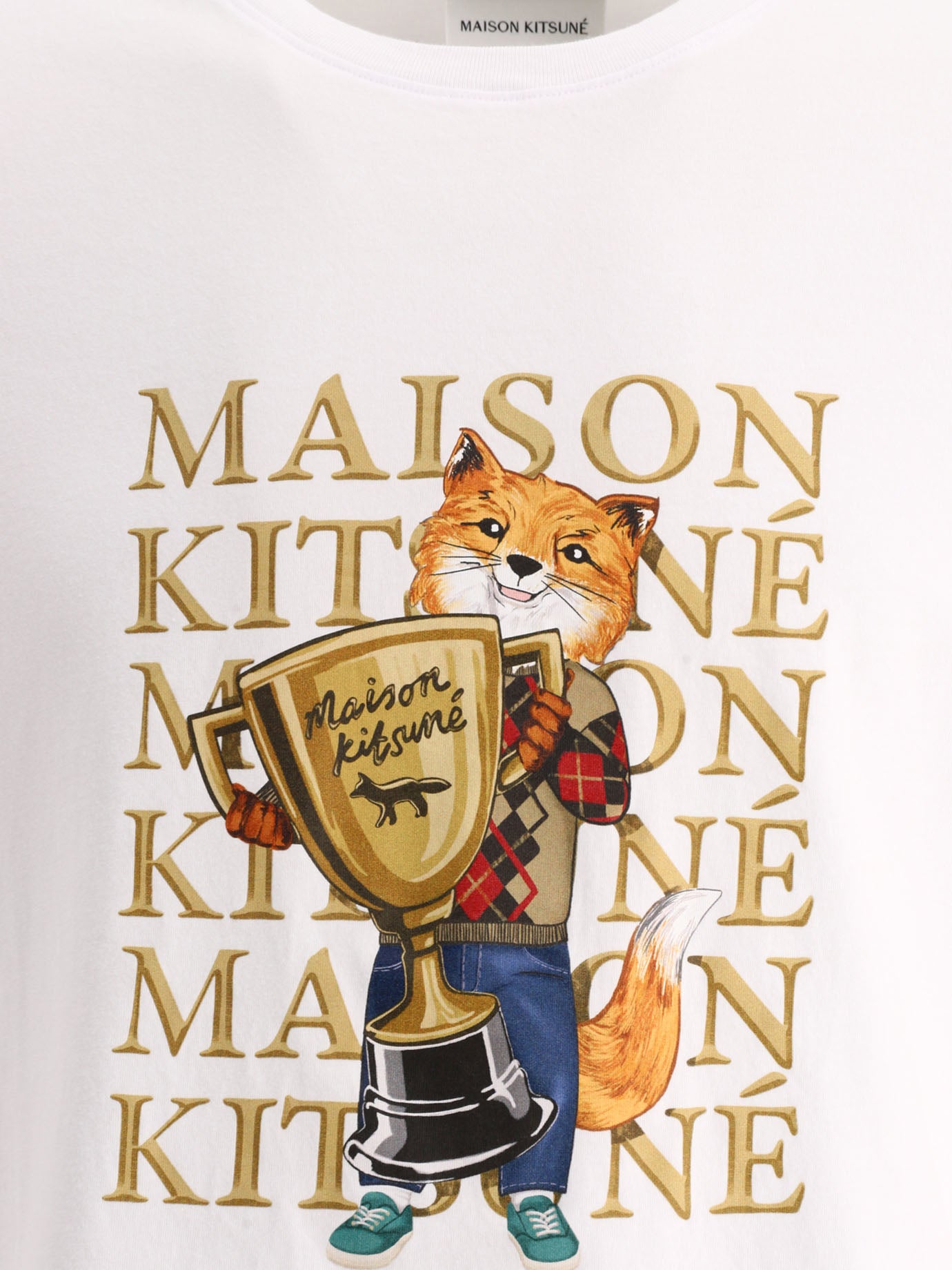 Crewneck t-shirts 100% cotton  White - Maison Kitsuné Men | PDP | VIETTI Online Store | Zoom-Modal_3
