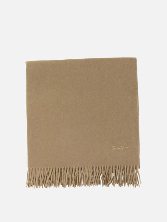 Fringed scarves 100% cashmere  Beige - Max Mara Women | PLP | VIETTI Online Store 
