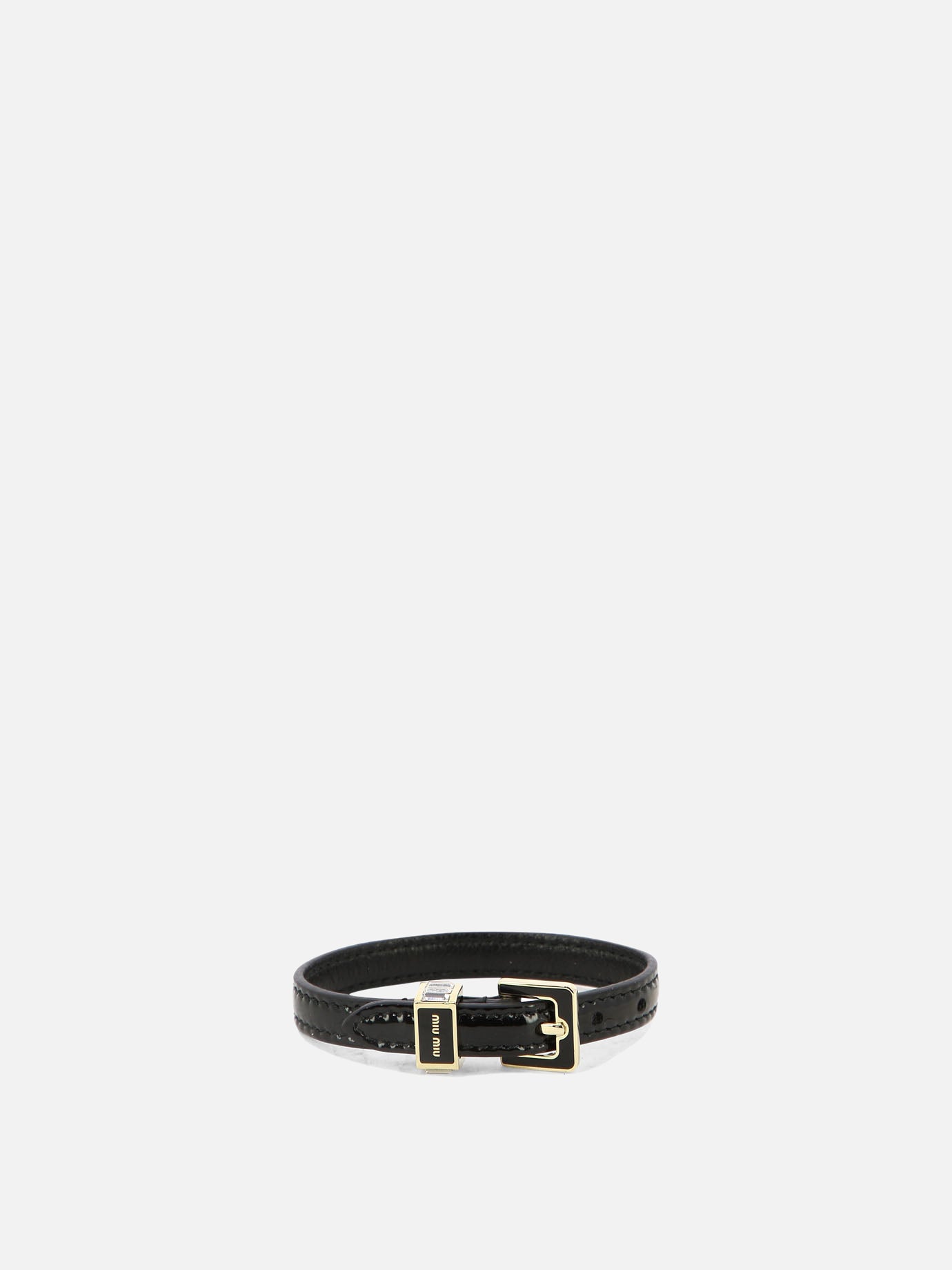 Bracelets & Anklets 100% patent leather  Black - Miu Miu Women | PDP | VIETTI Online Store | Zoom-Modal
