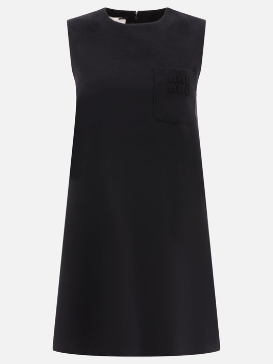 Mini dresses 90% lana vergine 10% cashmere  Black - Miu Miu Women | PLP | VIETTI Online Store 
