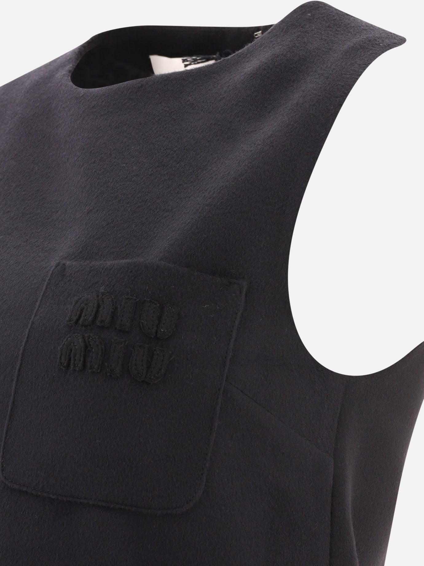 Mini dresses 90% lana vergine 10% cashmere  Black - Miu Miu Women | PDP | VIETTI Online Store | Zoom-Modal_4
